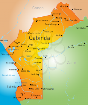 Vector color map of Cabinda