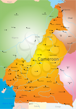 Vector color map of Cameroon