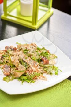 Salad with smoked eel. Japanese food