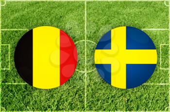 Euro cup match Belgium against Sweden