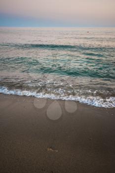 Alanya city, view from the beach, one of the famous destinations in Turkey