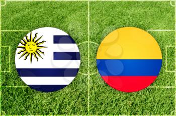 Illustration for Football match Uruguay vs Ecuador