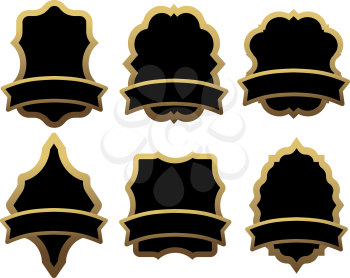 Royalty Free Clipart Image of a Set of Labels