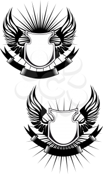 Royalty Free Clipart Image of Heraldic Shields