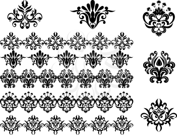 Royalty Free Clipart Image of a Victorian Borders and Elements