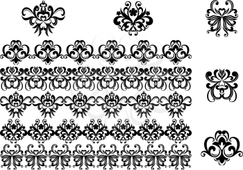 Royalty Free Clipart Image of a Victorian Elements
