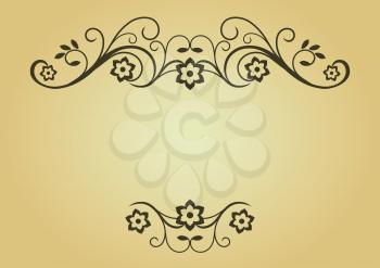 Royalty Free Clipart Image of a Floral Frame
