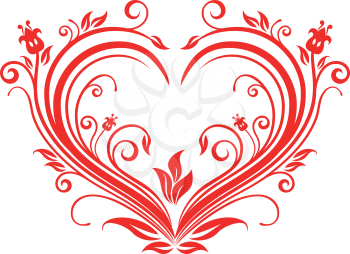 Royalty Free Clipart Image of a Fancy Heart