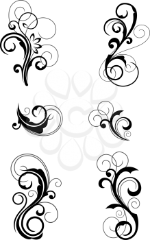 Royalty Free Clipart Image of Victorian Flourishes