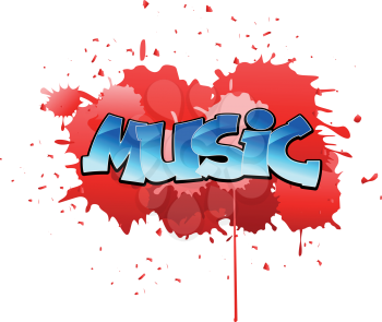 Royalty Free Clipart Image of an Urban Music Background