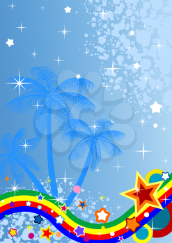 Royalty Free Clipart Image of a Tropical Background