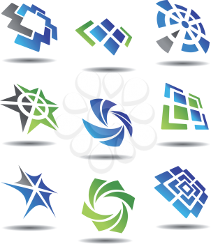 Royalty Free Clipart Image of a Set of Symbols