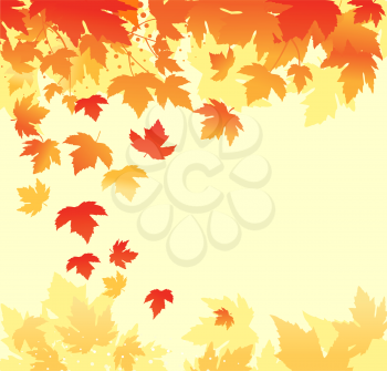 Royalty Free Clipart Image of an Autumn Leaf Background