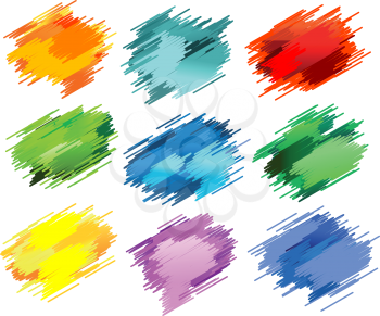 Royalty Free Clipart Image of Paint Splashes