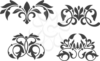 Royalty Free Clipart Image of Vintage Floral Patterns