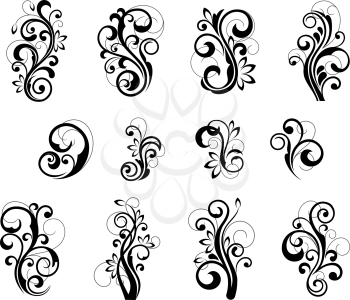 Royalty Free Clipart Image of Victorian Flourishes
