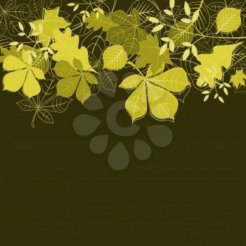 Royalty Free Clipart Image of an Autumn Leaf Background