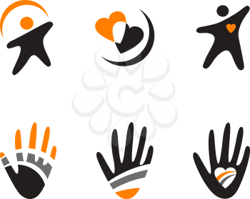 Royalty Free Clipart Image of a Set of Symbols