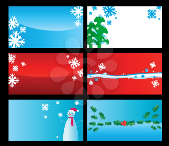 Royalty Free Clipart Image of a Set of Christmas Labels