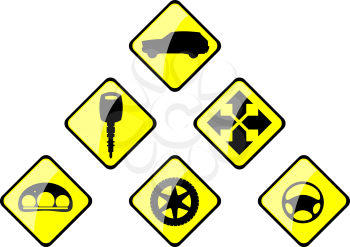 Royalty Free Clipart Image of Transportation Signs