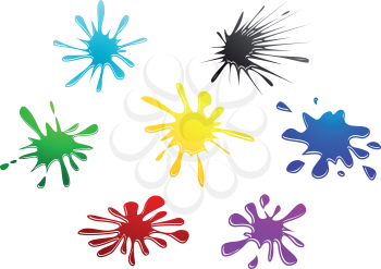 Royalty Free Clipart Image of Paint Spatters