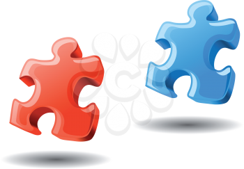 Royalty Free Clipart Image of Puzzle Pieces