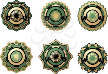 Royalty Free Clipart Image of a Set of Labels