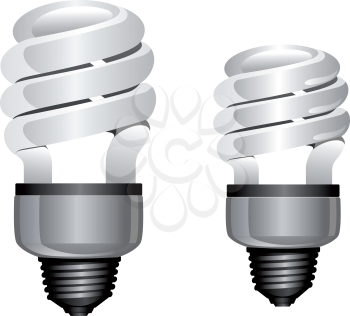 Royalty Free Clipart Image of Light Bulbs