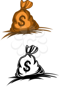 Royalty Free Clipart Image of Money Bags