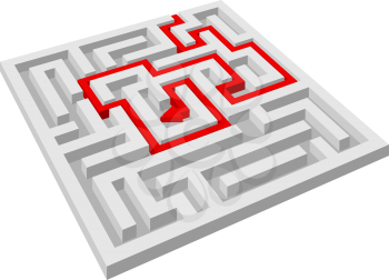 Labyrinth - maze puzzle for non exit concept