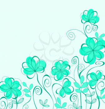 Abstract flower background with decoration elements for seasonal design