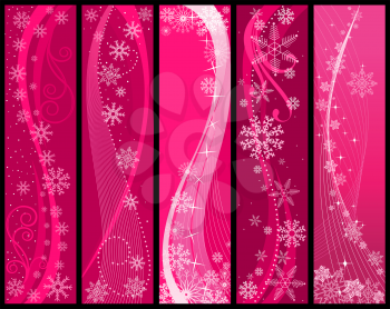 Christmas and winter banners for holiday design