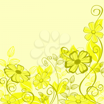 Summer flowers pattern for design as a background