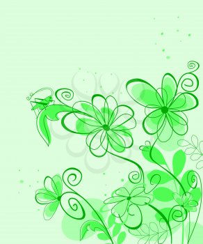Spring abstract floral background for textile or invitation card design