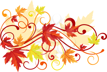 Autumn colorful leaves background for thanksgiving design