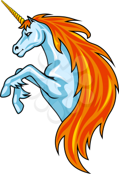 Magic unicorn horse in cartoon style for fantasy design