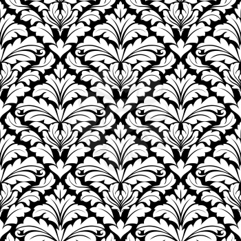 Seamless floral damask pattern for background design