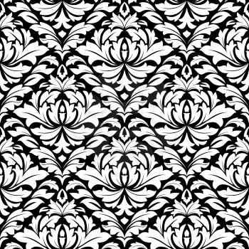 Retro damask seamless pattern for background or wallpaper design