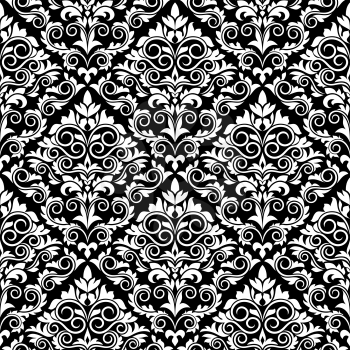 Damask seamless pattern for textile or wallpaper background design