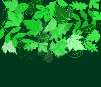 Spring green leaves background for environment design