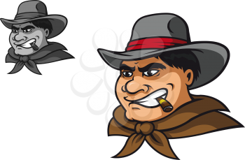 Western cowboy in cartoon style for mascot
