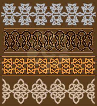 Set of celtic ornaments and patterns for ethnic design