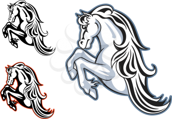 Wild horse stallion for mascot or tattoo design