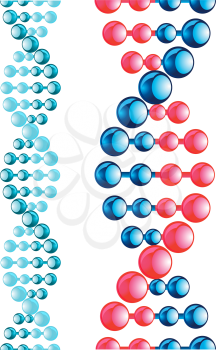 Molecule with DNA elements for biology or medicine concept