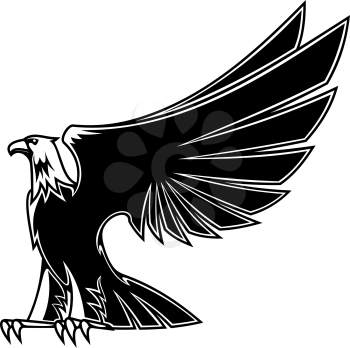 Powerful and majestic eagle for mascot, tattoo or heraldry design