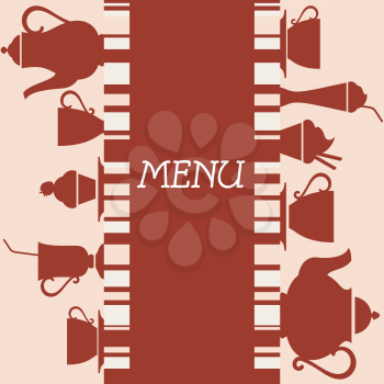 Coffeehouse menu background for restaurant or cafe design
