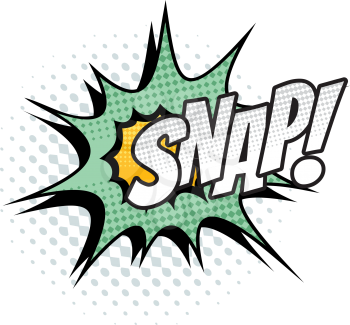 Comic sound blast, Snap bubble chat cartoon icon. Vector Snap sound blast, explosion boom burst, superhero comic book art