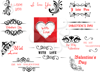 Valentine's Day holiday scripts and headers for design