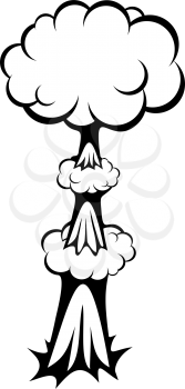 Burst explosion isolated comic clouds. Vector cartoon bomb burst, bang symbol