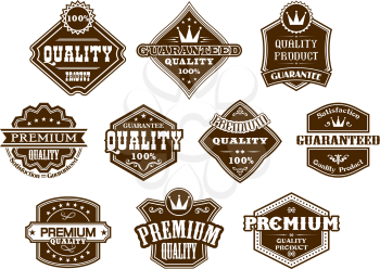 Labels and banners set in western style for design